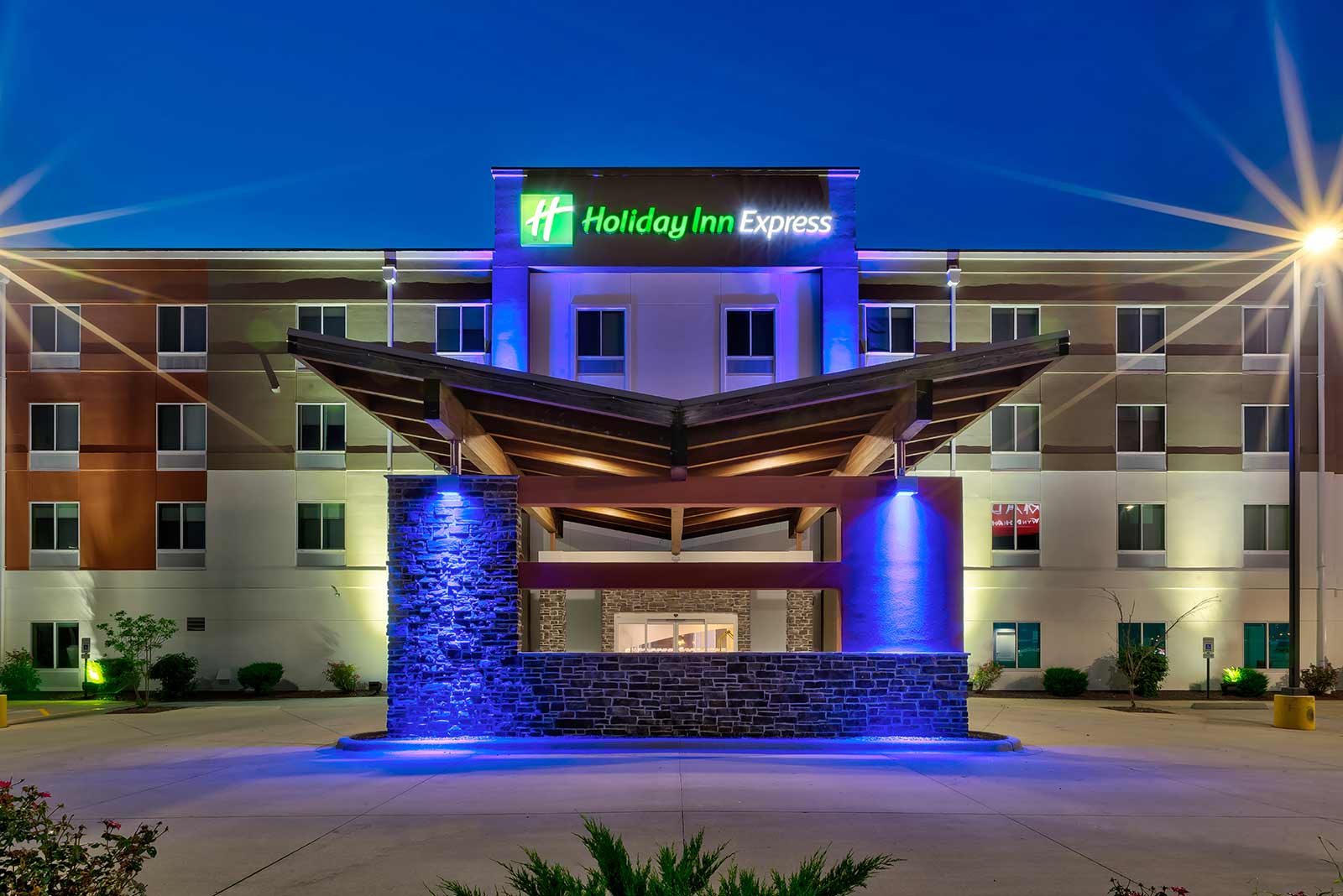 Holiday Inn Express at Night