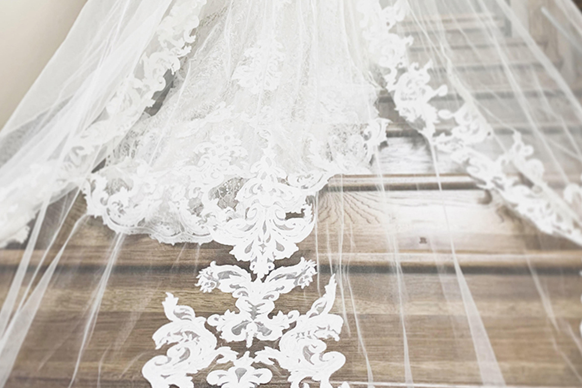 accessories like veils are also available at wild rose bridal